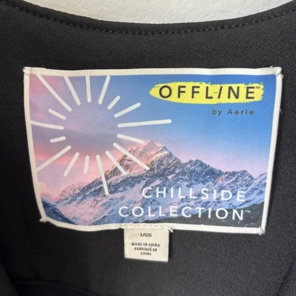 Offline by Aerie Chillside Collection Black Ski Snowboard Overalls Pant Bib - Picture 10 of 14